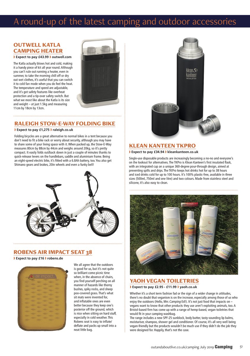 Nice review of <a href="/yaohltd/">Yaoh Ltd</a> #vegan #hemp #bodycare products in <a href="/CampingMagazine/">Camping Magazine</a> recently - outandaboutlive.co.uk/camping/articl…