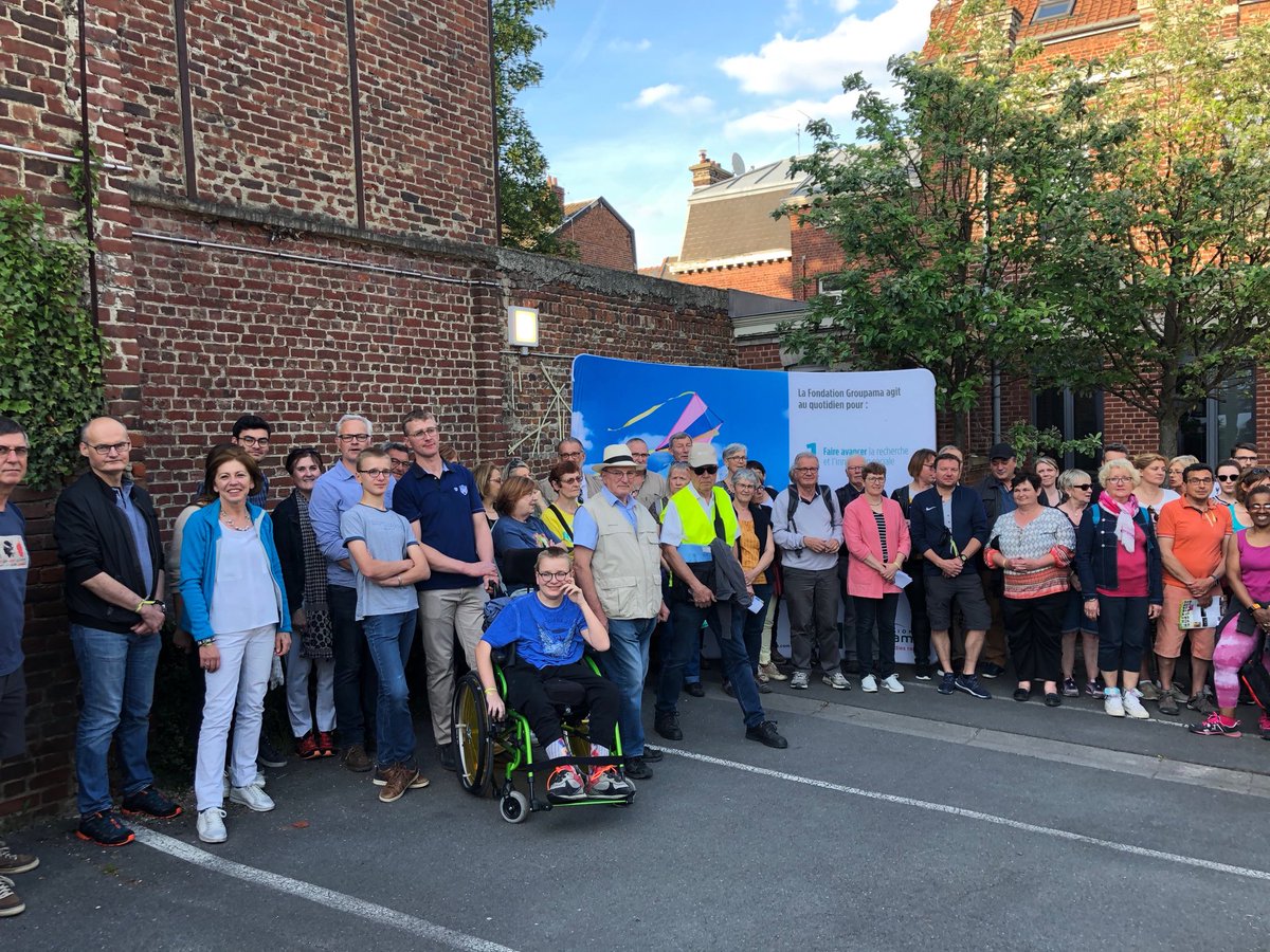 Premier groupe départ de VALENCIENNES agence ⁦<a href="/GroupamaNordEst/">Groupama Nord-Est</a>⁩ pour #balade solidaire #maladierares <a href="/fondation/">henri</a> santé ⁦<a href="/GroupeGroupama/">Groupe Groupama</a>⁩ au profit de l association ⁦<a href="/INJENO/">INJENO le cerveau</a>⁩