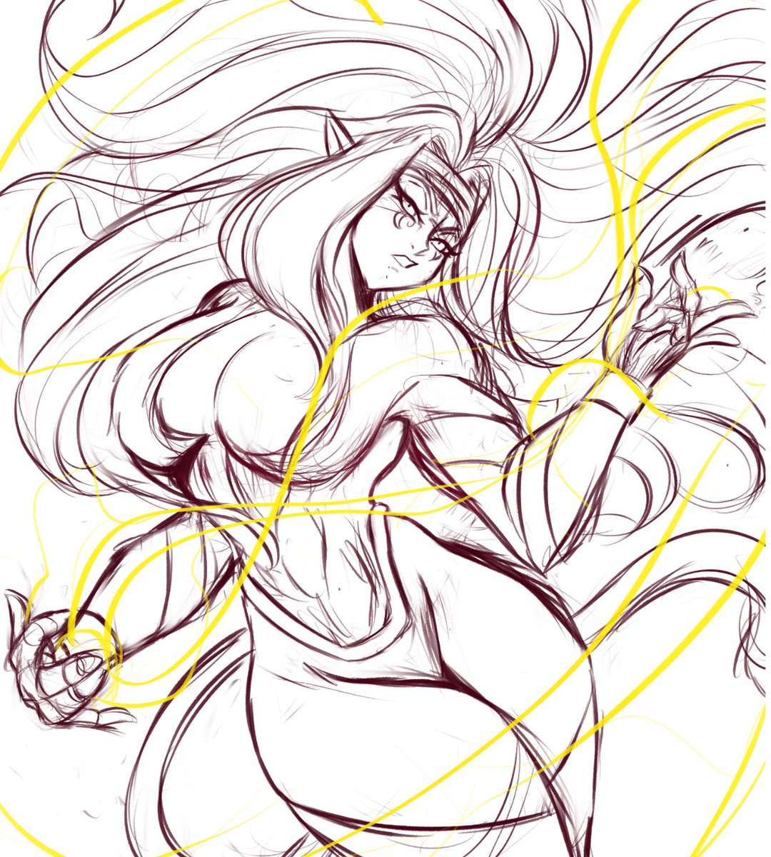 Imaniiarts's tweet photo. Also my next WIPs of my OC Gamma cause I’ve missed her and a commission sketch for a great friend on Instagram 💜 https://t.co/3zcmcNIbus