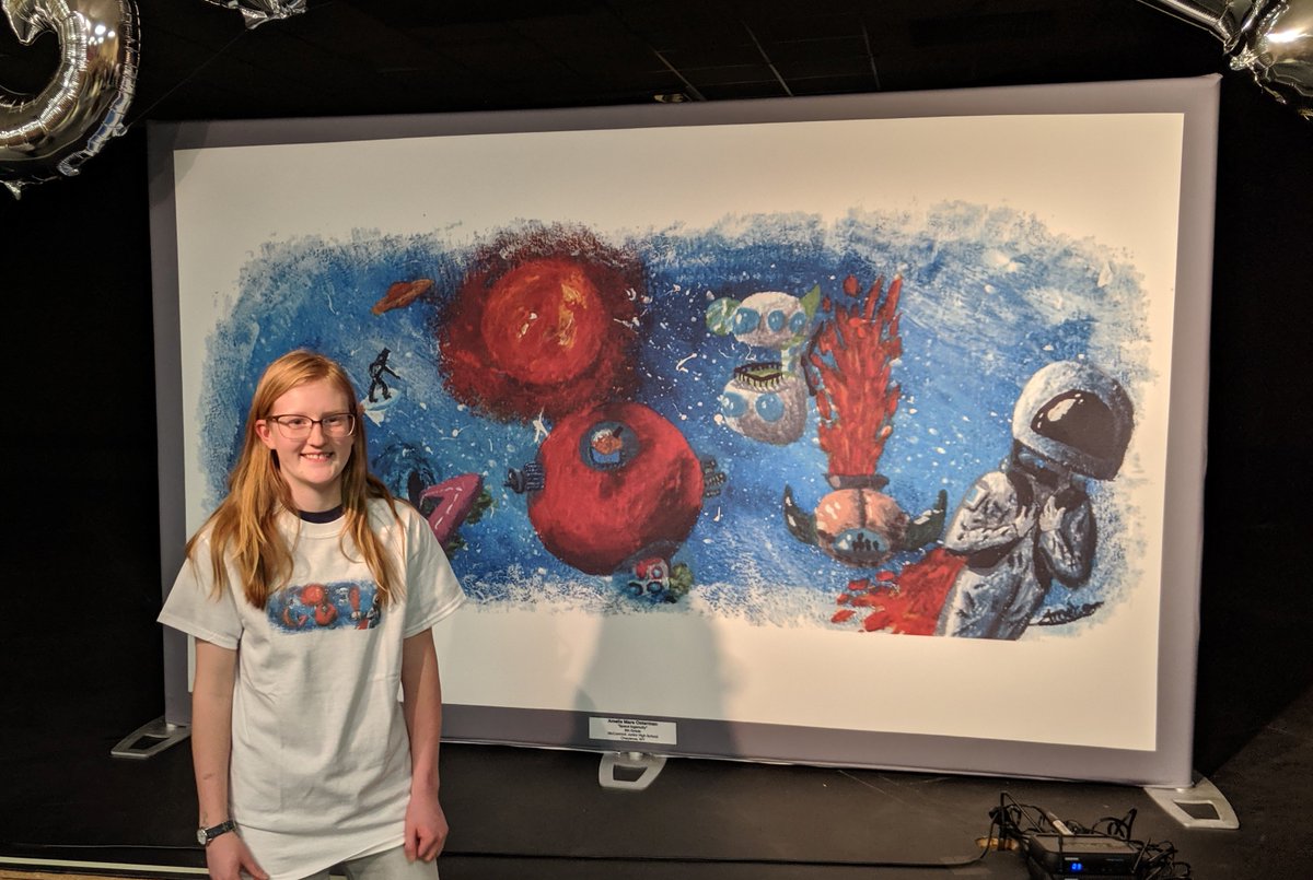 Laramie_1's tweet photo. McCormick JHS eighth-grader Amelia Osterman’s artwork was chosen by Google to represent Wyoming in their “Doodle for Google” contest. Her submission will now be entered into the national contest. Vote from June 3 to June 7 at: https://t.co/bL7l4TxiIj. https://t.co/ioGCZ0ZeXd