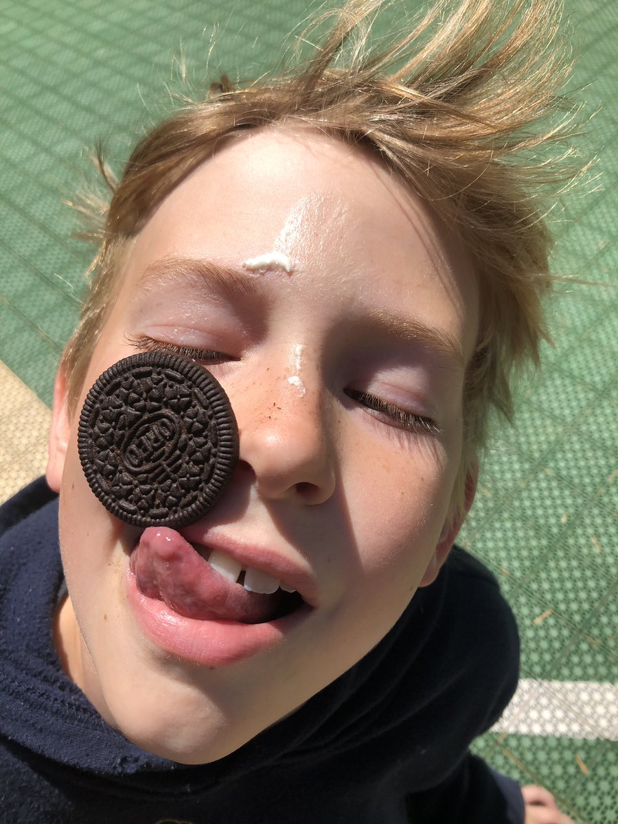 MakuchMatthew's tweet photo. A @SD63DeepCove tradition now at #DCCP2019 was requested by a student. I thin Finn’s been practising. #oreochallenge https://t.co/y3zLw46Rlb