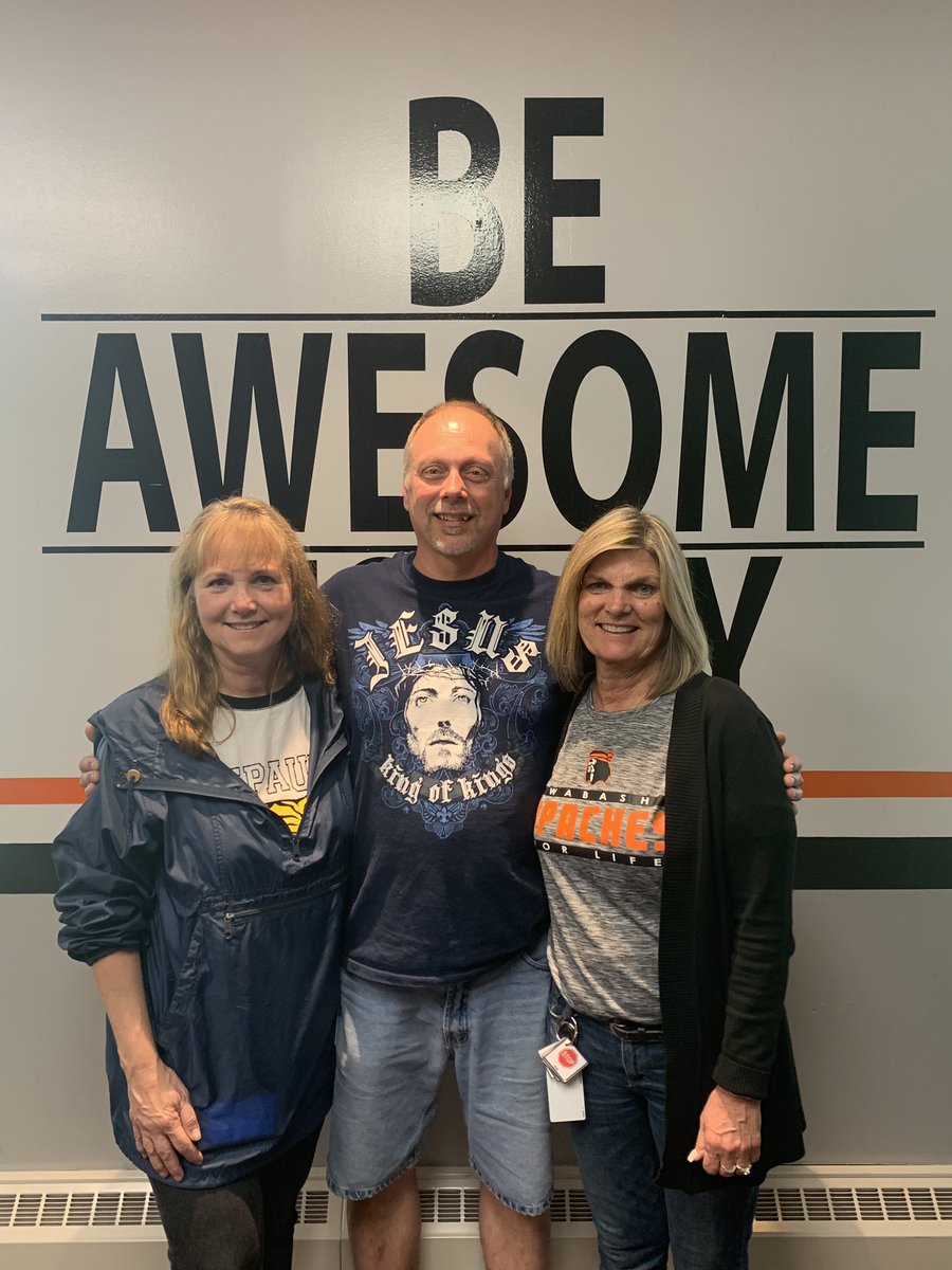 JCallahanIN's tweet photo. Great Last Day with Teachers and Staff!  Congrats to Melva, Tim and Kathy for Wabash City Schools’ Teacher, Staff and Administrator of the Year!  #PeopleNotPrograms @ojneighbours @OJN_Principal @WMS_Apaches @WabashPrincipal @WCSyounglearner #WeAreWabash https://t.co/RYEAp8VERo