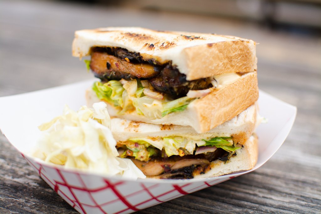 Have you tried our new chicken sandwich @whislers? It’s 💣💥 - coconut curry marinated and grilled chicken thigh, Japanese mayo, red onion and lettuce.