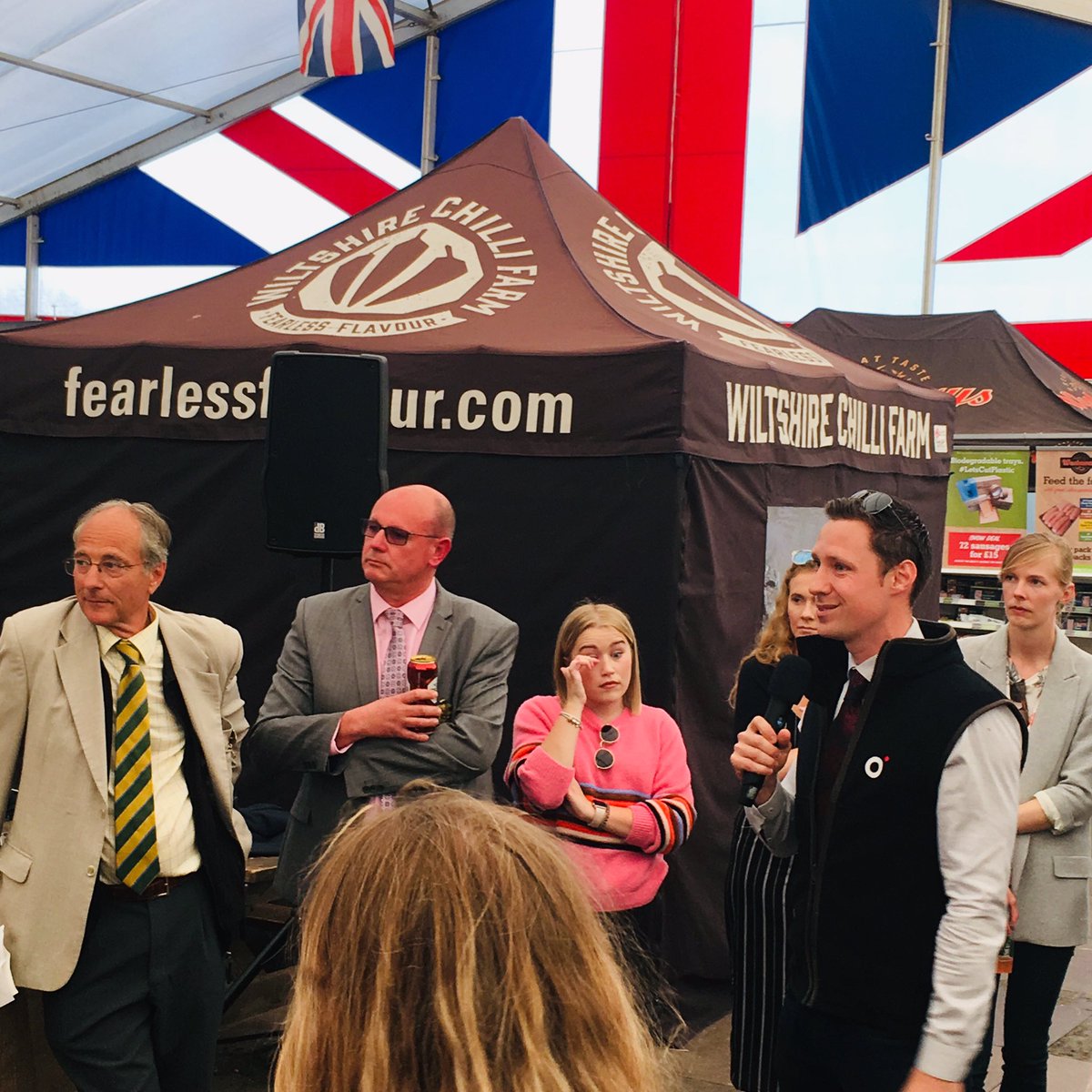 Food and Drink reception at the <a href="/BathandWest/">Royal Bath and West</a> and <a href="/OMWayneBastian/">Wayne Bastian</a> of sponsors <a href="/OldMillAFP/">Old Mill</a> in full flow #MakingMemories