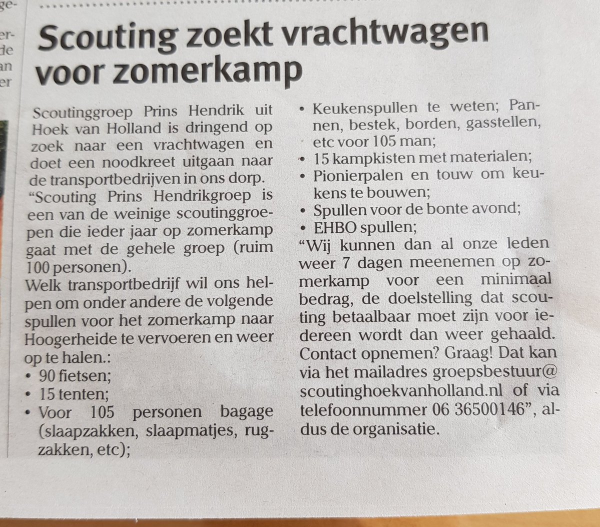 loodsjol's tweet photo. Welke #vrachtwagenchauffeur (liefst met 40" trailer) helpt mijn cluppie @scouting_hvh op 20 en 27 juli met het vervoeren van hun spullen voor zomerkamp?! https://t.co/b7sSGFdANu
