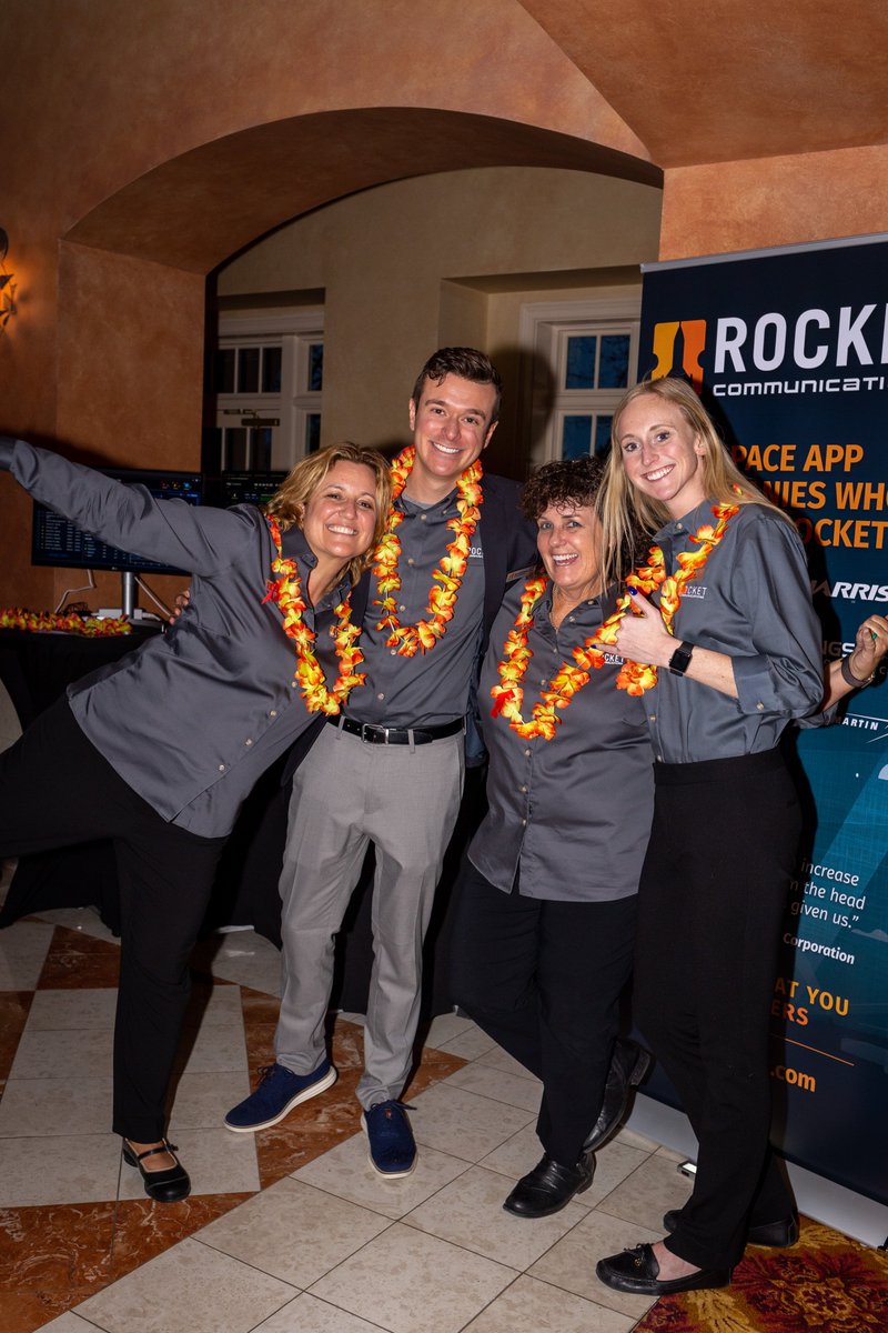 RocketUXDesign's tweet photo. Happy #NationalSmileDay! The Rocket team was all smiles at the #OrbitLounge Happy Hour at #SpaceSymposium this year 😄🚀 #35Space https://t.co/CtX9fCPWJc