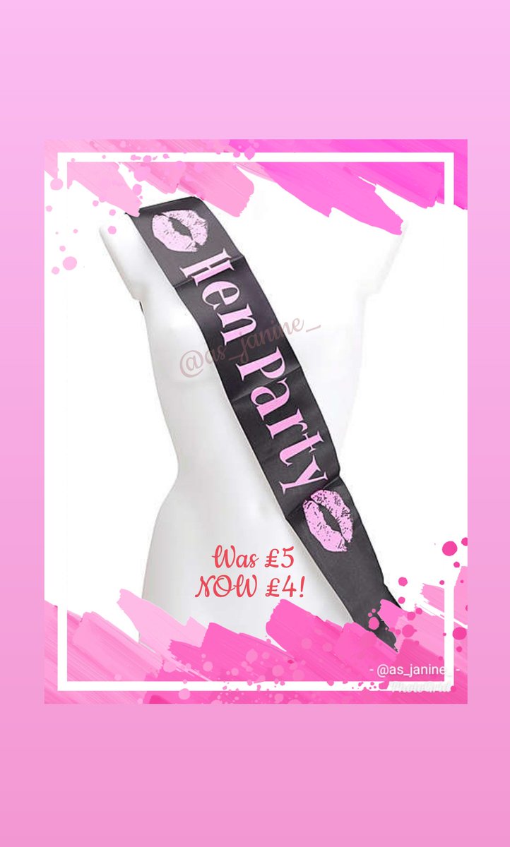 AS_Janine's tweet photo. You can't have a Hen Party without the sashes! They are now just £4 in the end of season sale! Extra discount is available on bulk orders! Message me for more information 💗
.
.
.
#annsummers #hennight #henparty #henpartysash #henpartyideas #henpartyfun #henpartyinspiration https://t.co/MXGcOiUZ22