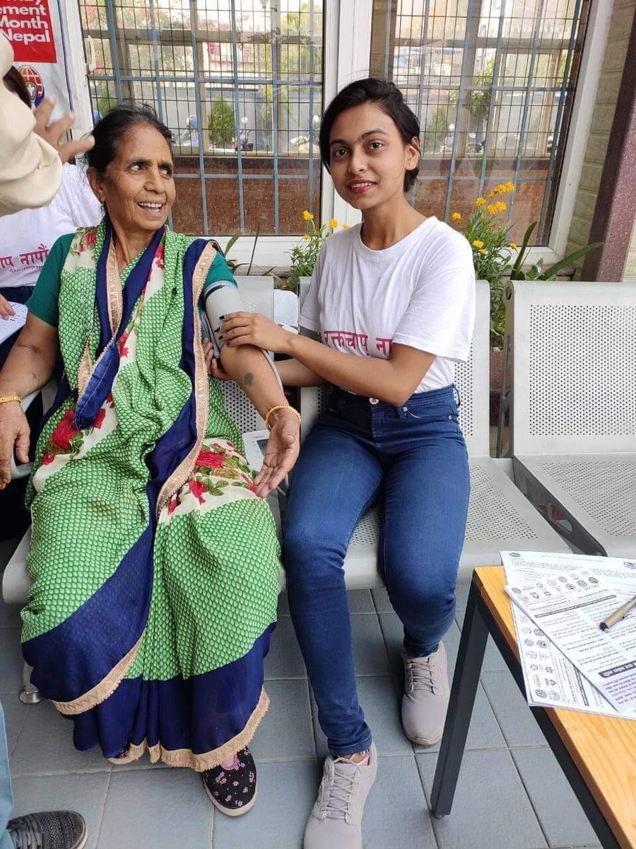 MMM_Nepal's tweet photo. Through #MMM, we reached more than 60 thousand individuals in #Nepal.  However, many people are not aware of their #hypertension status simply because they have not checked their #bloodpressure. Welcoming two first timers to join the #MMM campaign in Butwal. @MayMeasure @ISHBP https://t.co/IetTU7z1QX