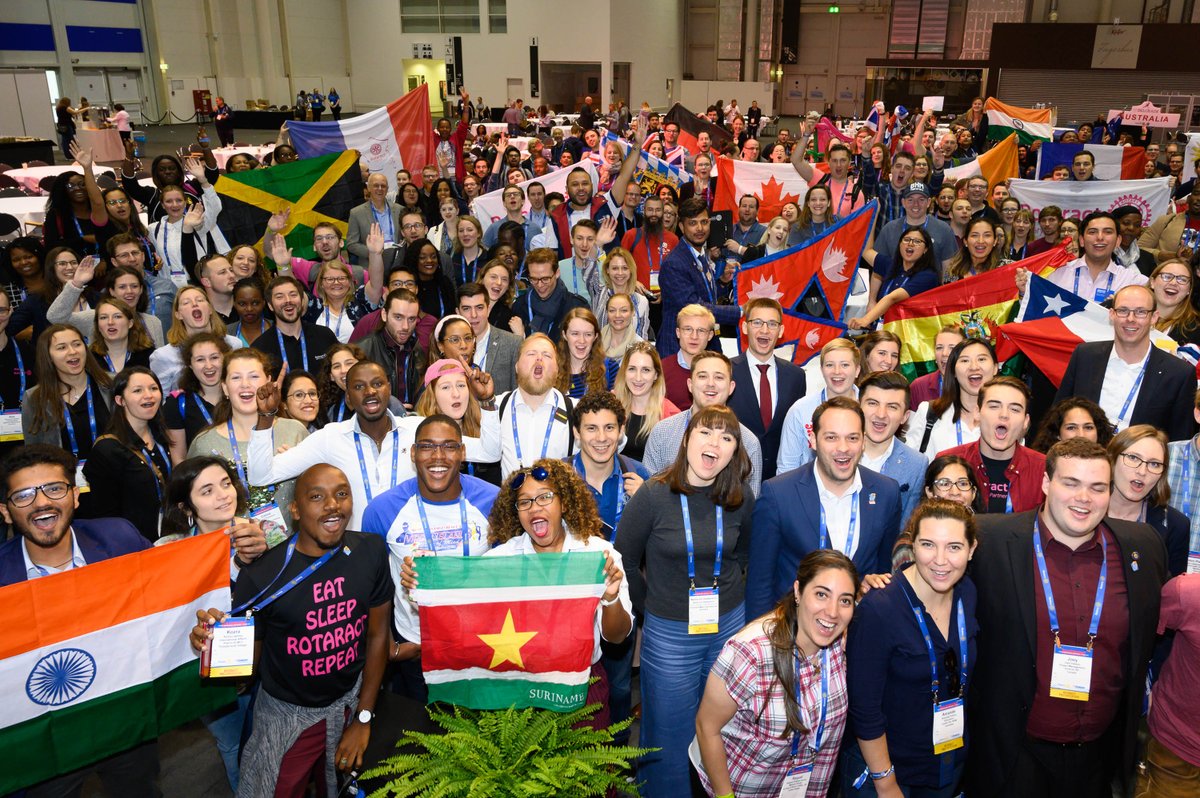 Rotary's tweet photo. More than 800 @rotaract members from 68 countries joined us in Hamburg for the Rotaract Preconvention to connect and share ideas for growing their clubs and taking action in their communities. #rotary19 #rotaract19 https://t.co/Ne7hl1ueDO