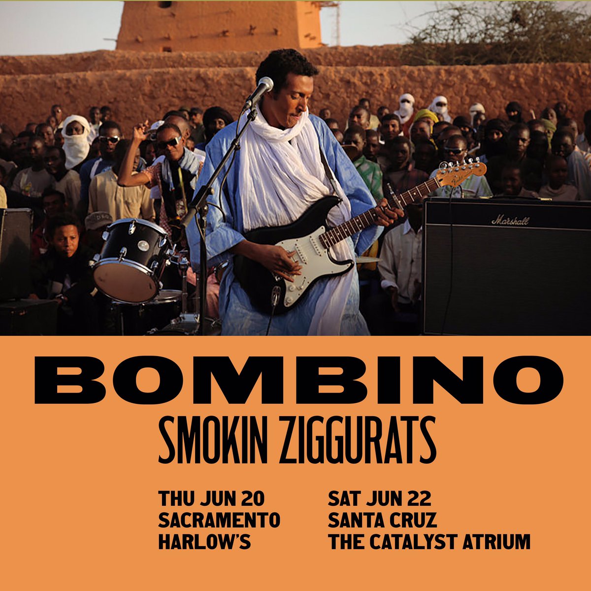 Stoked be supporting <a href="/BombinoOfficial/">Bombino</a> on their swing through California. Tix available now!