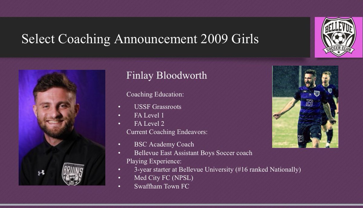 BellevueSC's tweet image. Coaching announcement!!!!!!!