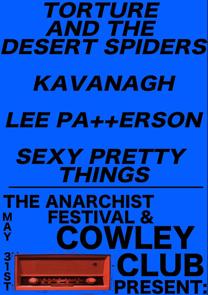 Tonight.

Friday night fun times with great bands , #vegan beer, raising funds for #Brighton radical social centre . 
Part of the @anarchistfest 

Anarchist Fest: TATDS/Kavanagh/Lee Patterson/Sexy Pretty Things buff.ly/2HYVBtf