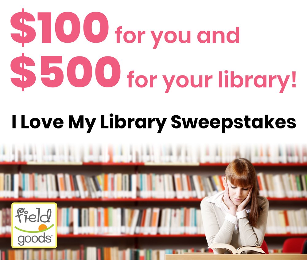 FieldGoods's tweet photo. For our I Love My Library Sweepstakes we'll give one lucky winner a $100 Field Goods gift certificate, and we'll donate $500 to a library of the winner's choice! 

Click for details and to enter: https://t.co/C9raQWPV59 https://t.co/tjpzEWGqts