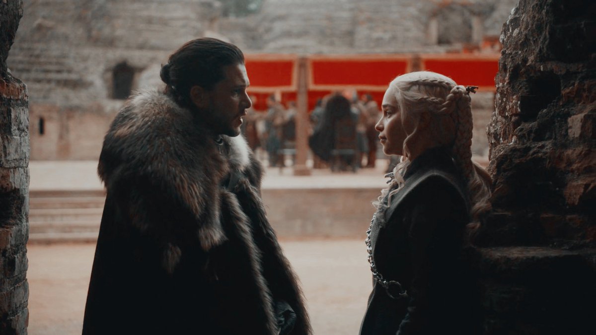 Jon giving dany the baby dragon skull, Dany giving it back to him. them talking about the end of the Targaryens, and Daenerys not being able to have children, and Jon saying she's wrong,,,,,,,,,,,,,,,,,,,,,,,,,,,,,,,,, what was the reason? WHAT WAS THE REASON????????