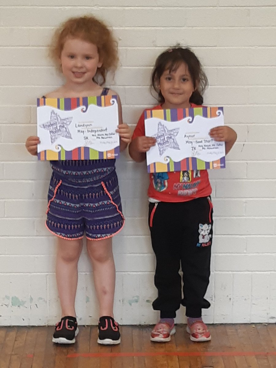MrsLNaim's tweet photo. Congratulations to Landynn and Aynur - our Student of the Month recipients for May. Way to go!!!! @QVPSVikings https://t.co/Xt642AI7GK