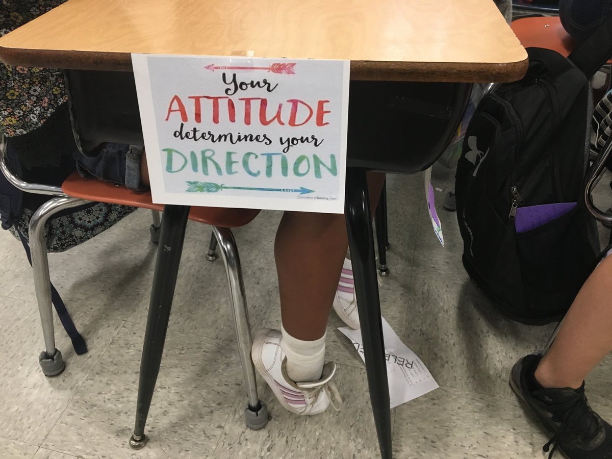 eliz_mize's tweet photo. Students encouraged themselves by choosing a favorite “positive saying” to hang on their desks. We are so much more than tests can measure. https://t.co/svtifNyoEx