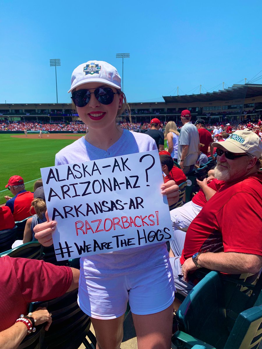 NCAABaseball's tweet photo. Glad you found the game in Alaskanzona! 😅

#RoadToOmaha https://t.co/CCwiYIe56C