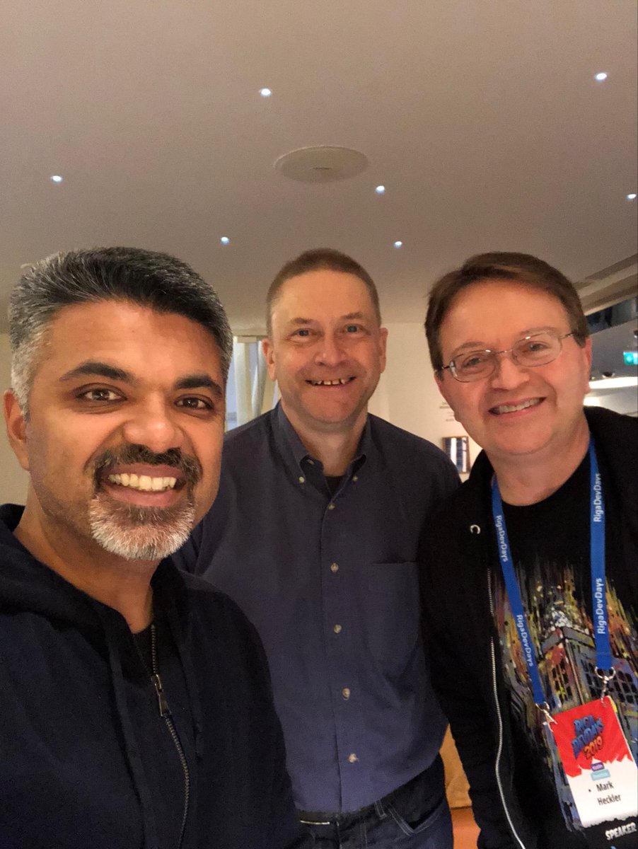 Sharat_Chander's tweet photo. The 3 โฆ@javaโฉ amigos, part deux
Amazing group of #Java community sherpas at โฆ@RigaDevDaysโฉ who I continue to learn from
//โฆ@speakjavaโฉ โฆ@mkheckโฉ
#OpenJDK #JDK #RigaDevDays19 https://t.co/2zSh7k8Ri6