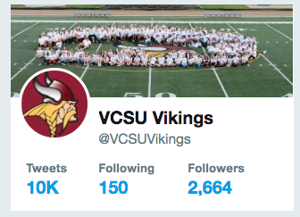 VCSUVikings's tweet photo. Look Ma, we made it! #10K #10000tweets https://t.co/IC5HAZpSNk