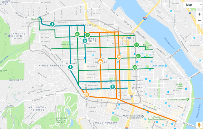 PBOTinfo's tweet image. Northwest in Motion has some big ideas for making it safer, more comfortable to bike, walk and take transit in NW Portland. Visit bit.ly/nwimmap anytime throughout the month of June to tell us what you think! 

#NWIM #pdxbikes #nwpdx
