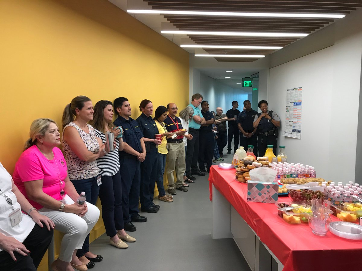 ffxfirerescue's tweet photo. Earlier Fire Chief @ChiefJohnButler and PSHQ staff held a farewell reception for Deputy Chief @DFCGarrettFFX who is retiring after 29 years of service. He will only be retired over the weekend as he starts his new job as the Fire Chief of the City of @WincVAgov on Monday! #FCFRD https://t.co/BL4a7zpCQf