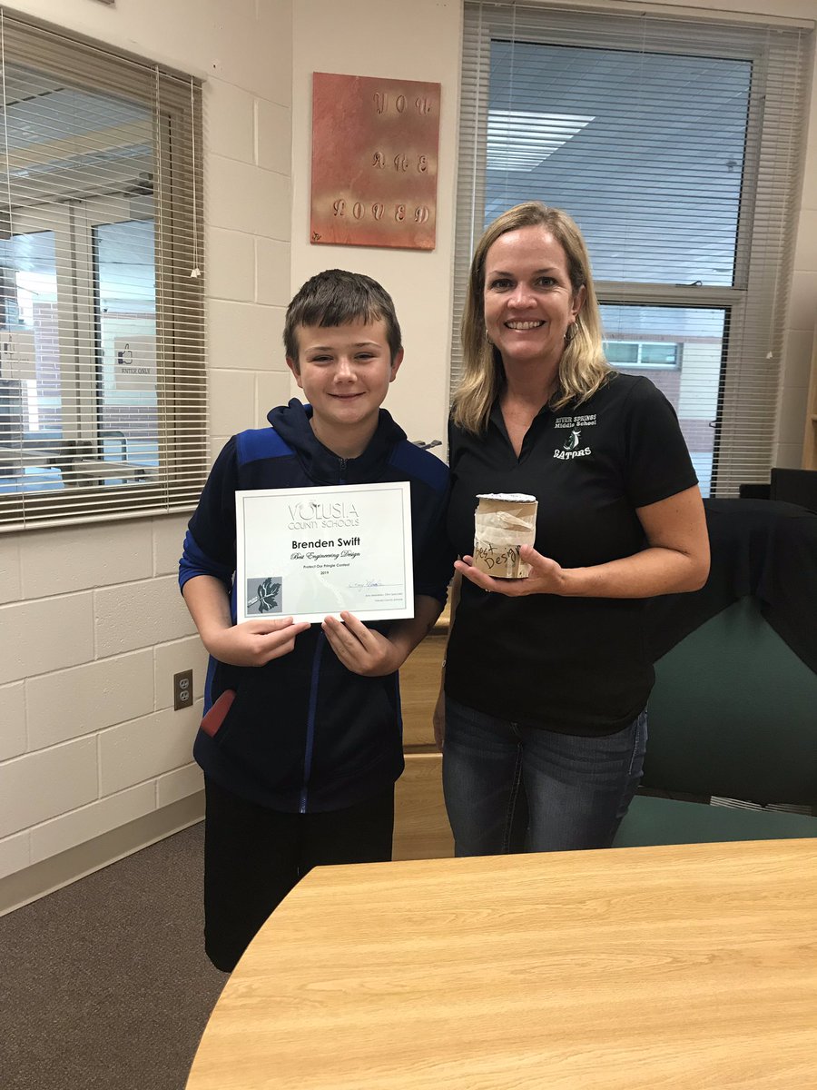 VolusiaSTEM (@volusiastem) on Twitter photo The judges awarded a Mr. Swift with the Best Engineering Award for the Pringle contest. The Pringle was suspended within a cylinder. Nice! <a href="/RSMSGATORS/">River Springs MS</a> <a href="/Brenda_Beery/">Brenda Beery</a> The judges awarded a Mr. Swift with the Best Engineering Award for the Pringle contest. The Pringle was suspended within a cylinder. Nice! <a href="/RSMSGATORS/">River Springs MS</a> <a href="/Brenda_Beery/">Brenda Beery</a>