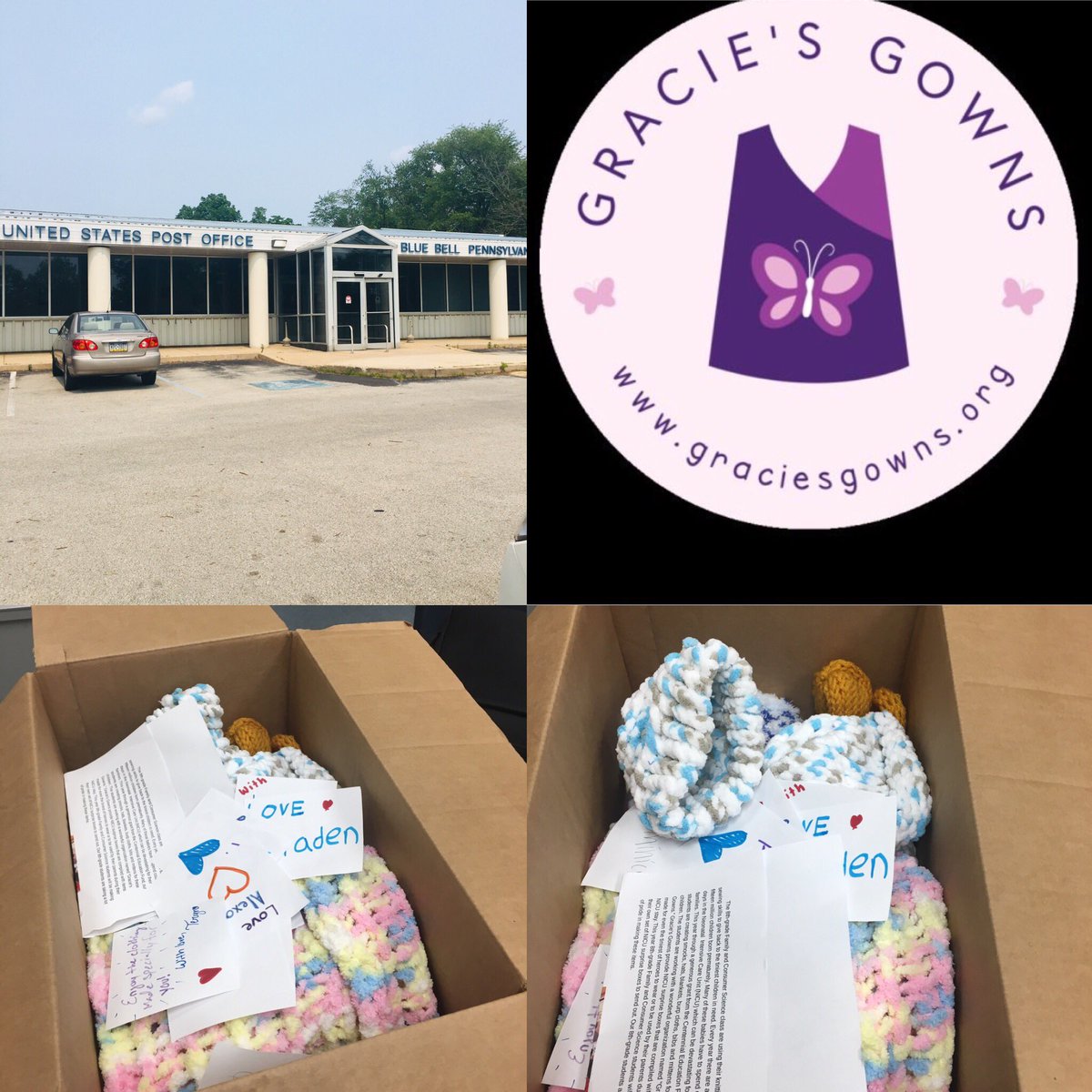Our shipment is on its way to <a href="/graciesgowns/">Sewfishplant</a>. 50 handmade items made by the 8th grade FCS classes. They will be going to our smallest heroes. Thank you <a href="/centennial_ef/">Centennial Courts E & F</a> #sayyestofcs #pafcs @Klinger_MS