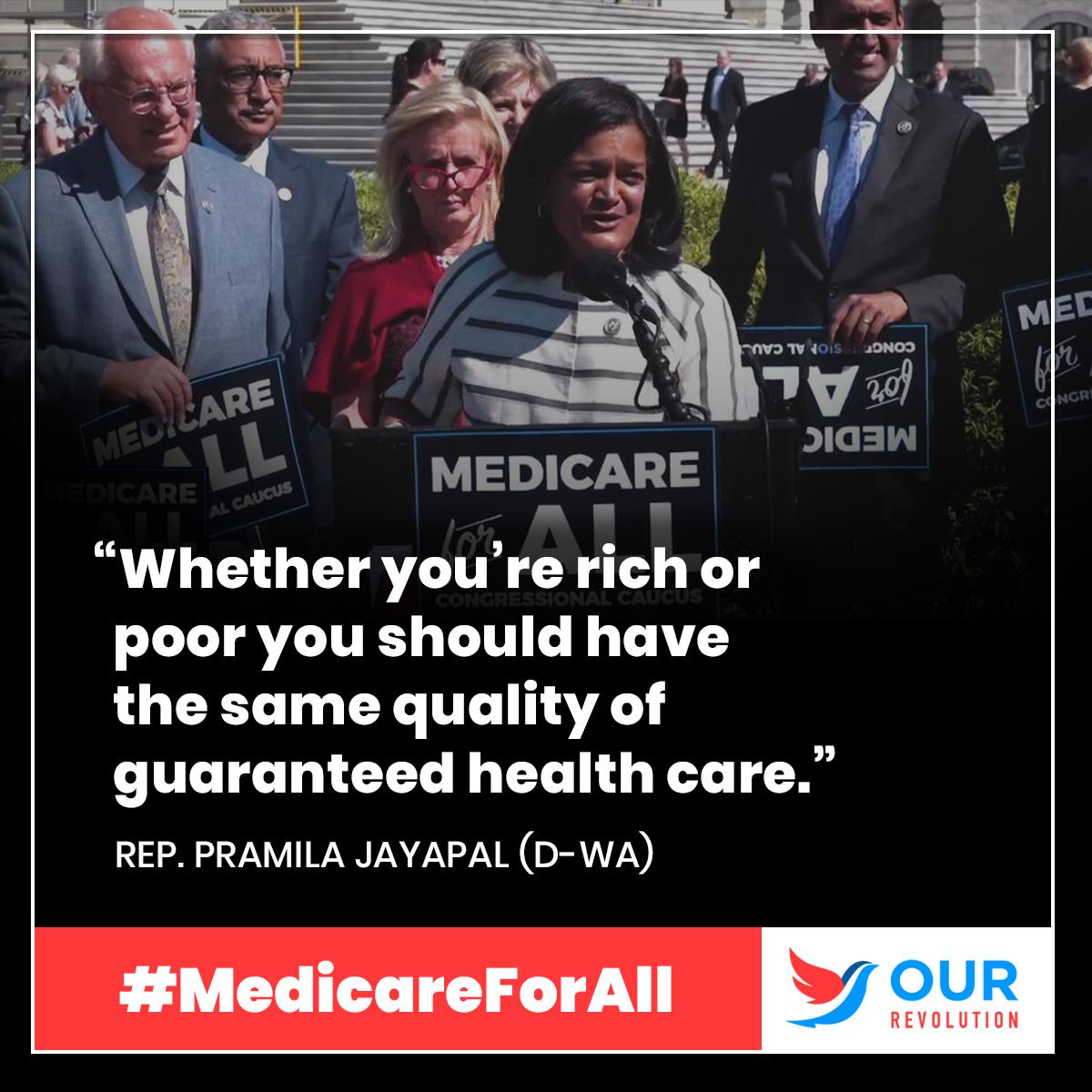 OurRevolution's tweet image. No one should be denied life-saving health care because they cannot afford to pay. We're fighting to make universal health care a reality in the United States. #MedicareForAll