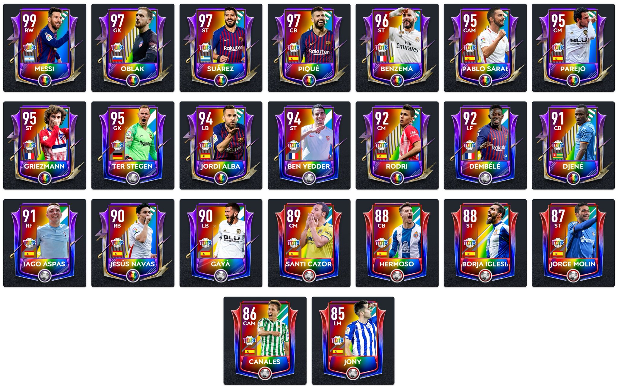 Laliga TOTS Event Icons #FIFAMobile #TOTS #FIFAMobile21 #fm21 Follow ▶️ @fmzofficial for more