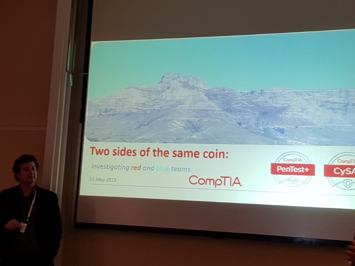 Learnings from today's <a href="/CompTIA/">CompTIA</a> Cyber Security session with <a href="/jamesstanger/">jamesstanger</a>: the difference between a pentester (penetration tester) &amp; a hacker is jail time; beware of credential harvesting - not all attempts have tell tale bad grammar; we seriously need to use stronger passwords!