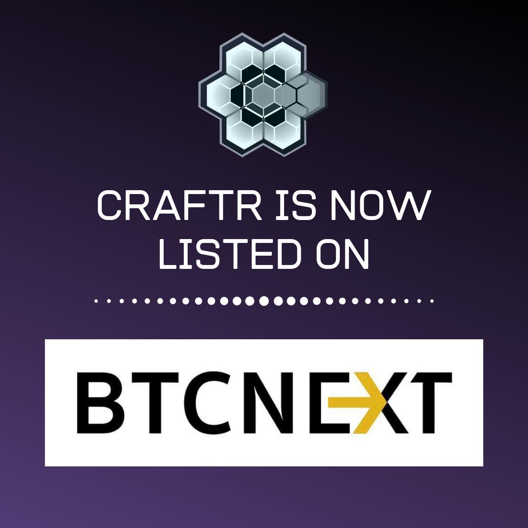 CraftR_Token's tweet photo. Dear community, we are pleased to announce that CraftR token is now exchangeable on BTCNEXT https://t.co/iCG8S5p4pF.
#trading #Bitcoin #CraftR #cryptocurrency https://t.co/1YcEuWY3un