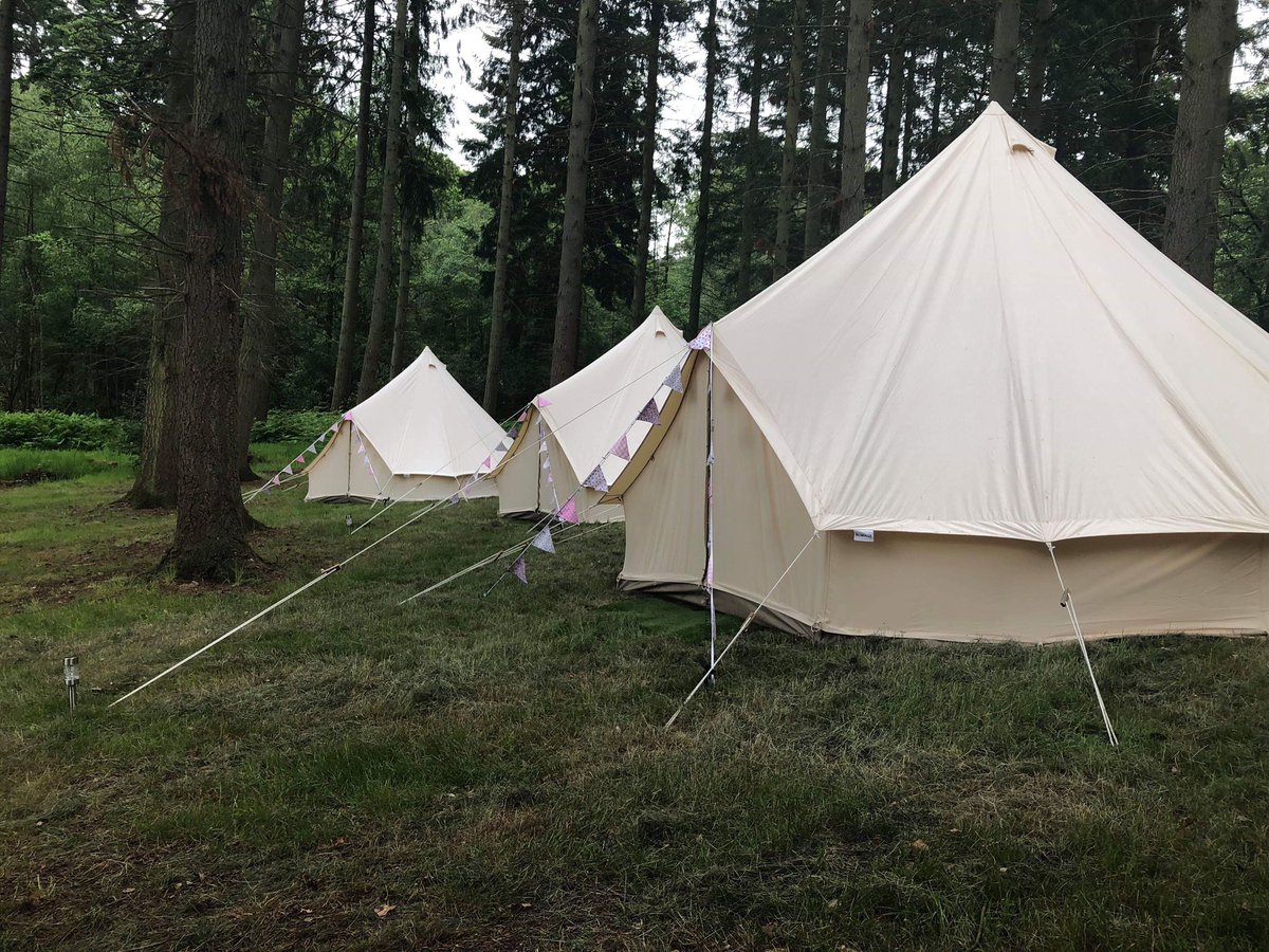 Busy day today at the beautiful <a href="/Wasing/">Rewin</a> Park followed by a children’s bell tent sleepover where the flamingos got their first outing! Congratulations to Hannah and Tom and to the lovely Emily on her birthday 🎉🎉🎉