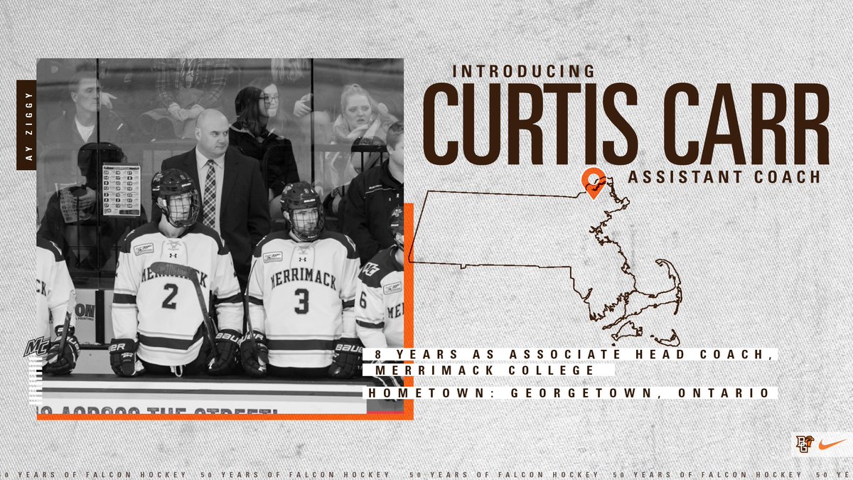 BGSUHKY's tweet photo. We are excited to announce Curtis Carr as a new Assistant Coach to Head Coach @TyEigner! Please join us in welcoming Coach Carr (@CurtisCarr90) to the Falcon family! #AyZiggy https://t.co/abXDIyQcVW