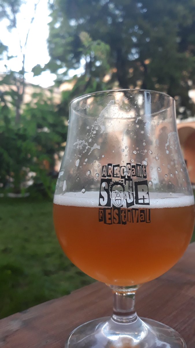 In my most happiest place. 
Italy. With a fab sour beer (this being <a href="/jesterkingbeer/">Jester King Brewery</a> 3 year spontan) Warmth. Wonderful people. 
<a href="/ArrogantSour/">ArrogantSourFestival</a>