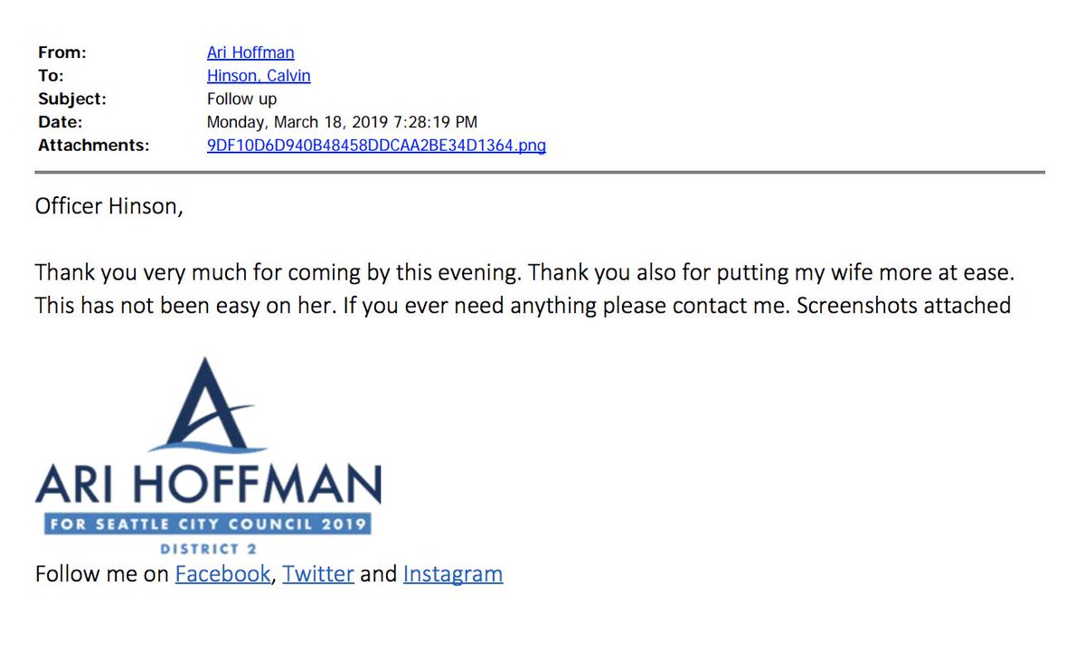 Spek On Twitter The Officer Apparently Visited Hoffman S Home And Made His Wife Feel Better About Signs Being Stolen From Public Property Oh The Humanity Https T Co Aij9fsitls