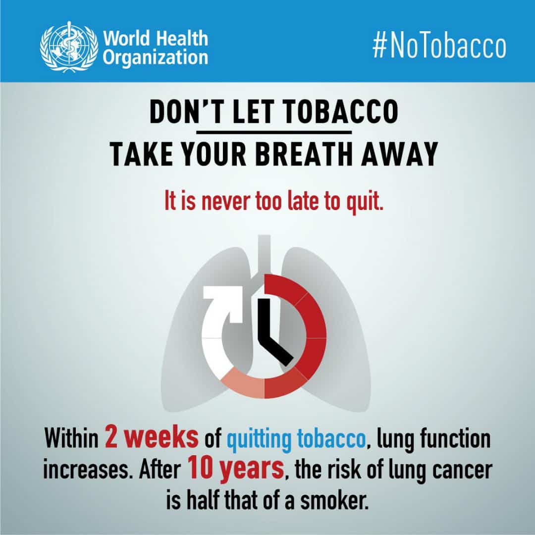 Life_saving_org's tweet photo. #WorldNoTobaccoDay 
Stay healthy and stop smoking today. https://t.co/cU4Y3shHOM