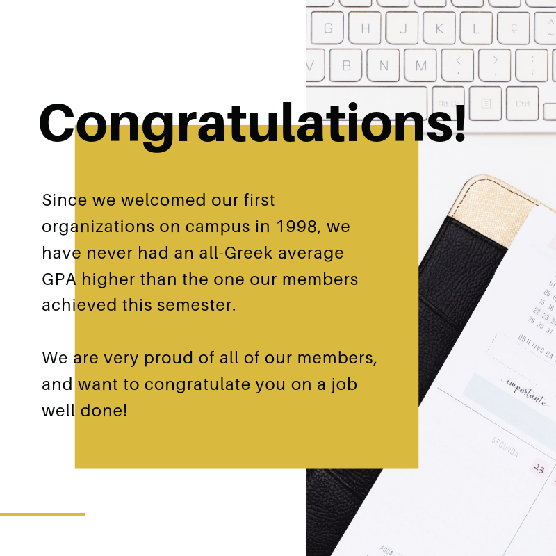 Congratulation Islander Greeks! We continue to strive for the better of our members and excel through our college career, with every step we take together gets us that much closer to graduation. Keep up the good work! #islandergreeks #TAMUCC #TAMUCC23