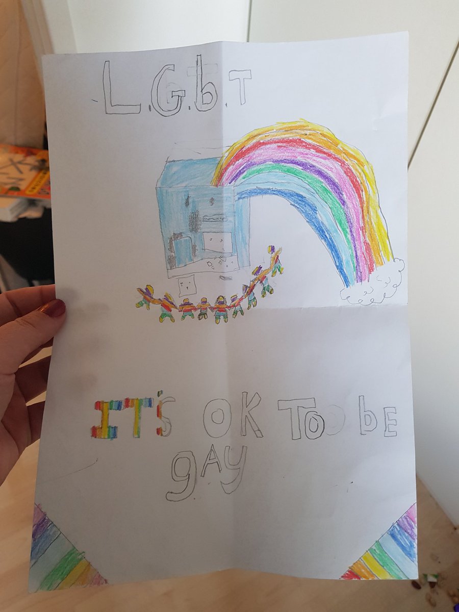 sashaishere88's tweet photo. My son has been doing Charity, sexuality and HIV at school. I've just found this in his room while gutting it. I'm proud to say I have taught my son well !! He is 12 and knows what LGBT means and the importance of acceptance ! Proud mum !! Now to get him to tidy his bloody room! https://t.co/lm0ChgMAbh