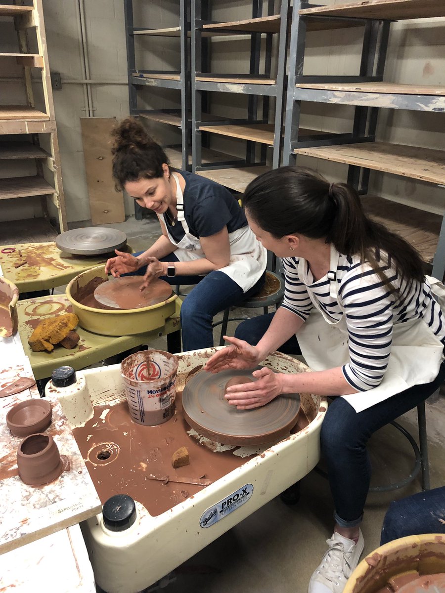 MPSArtsandMedia's tweet photo. Yesterday, @LeezaDesjardins and @Region14Art encouraged me to try throwing clay.  What an awesome experience!  I gained a new perspective and appreciation of this form of art!  #art #claythrowing #appreciation https://t.co/Pr40Wb7Kd3