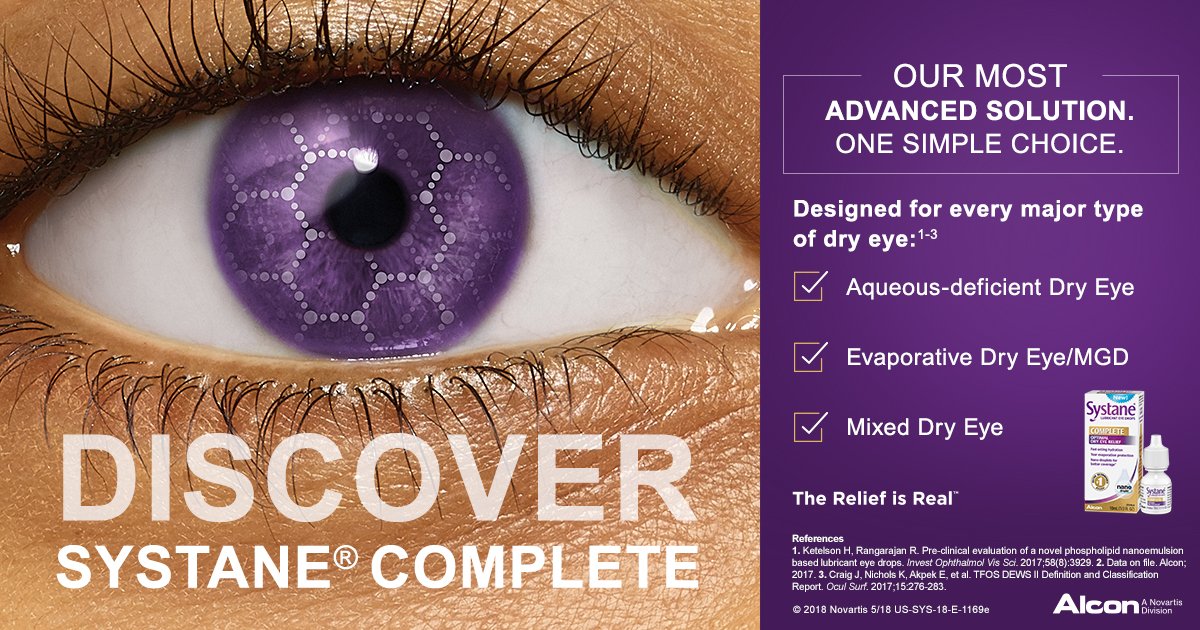 Intrepid_Eyes's tweet photo. Dr. Liz Yeu discusses Systane Complete. More: https://t.co/1qvYlPEHkf
@LizYeu @Novartis @Allergan @DryEyeCoach #Alcon #SystaneComplete #DryEye #optometry #ophthalmology #eyecare #EyeHealth https://t.co/hbzWxfBODa