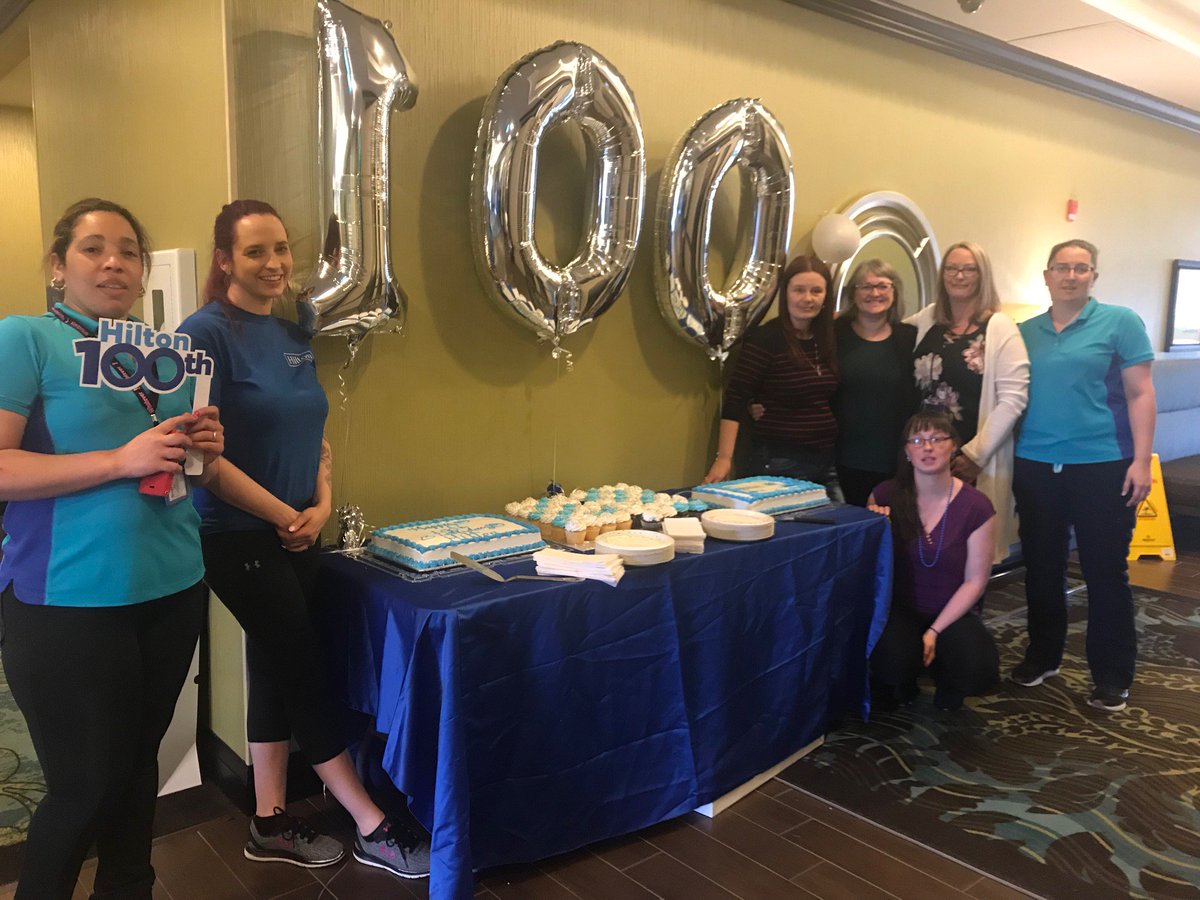 HamptonStJohns's tweet photo. Happy 100 Birthday Hilton! Thank you to all of our loyal team members and guests who have made this year so special for us! #Hilton100 #WeAreHilton #Hampton #Hospitality @HiltonNewsroom @Hamptonality @HiltonHonors https://t.co/DCUn8pWi04