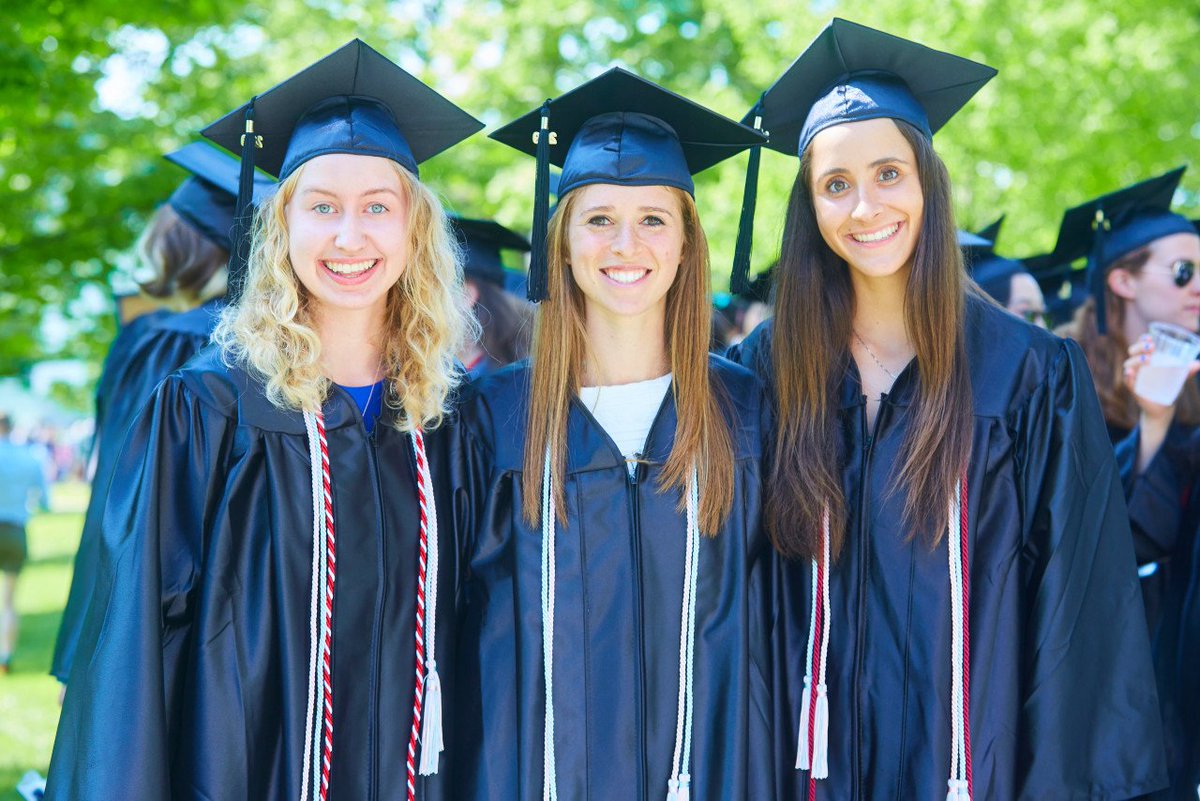 middalumni's tweet photo. Valedictorian Kylie Winger ’19 and co-salutatorians Molly Paradies ’19 and Christina Puccinelli ’19 lead the lineup for #MiddGrad19 https://t.co/yjVm68NDhz