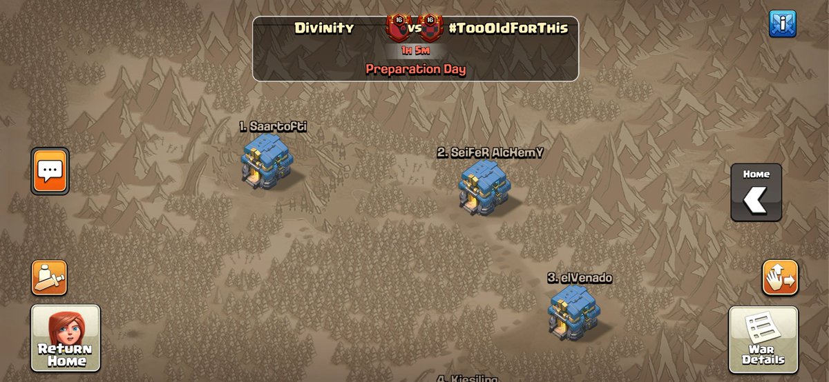 DivinityCoC's tweet image. We are up against these guys , chance for us noobs to learn a lot from these experienced players.....good luck @toftCOC