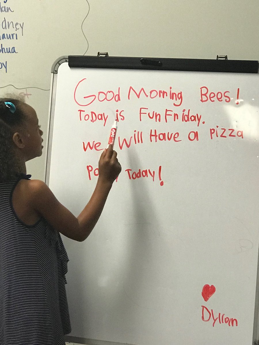 When your Kinderbee writes a morning message to the class! #readyfor1st grade! ⁦<a href="/lonniebnelson/">LonnieBNelsonElem</a>⁩