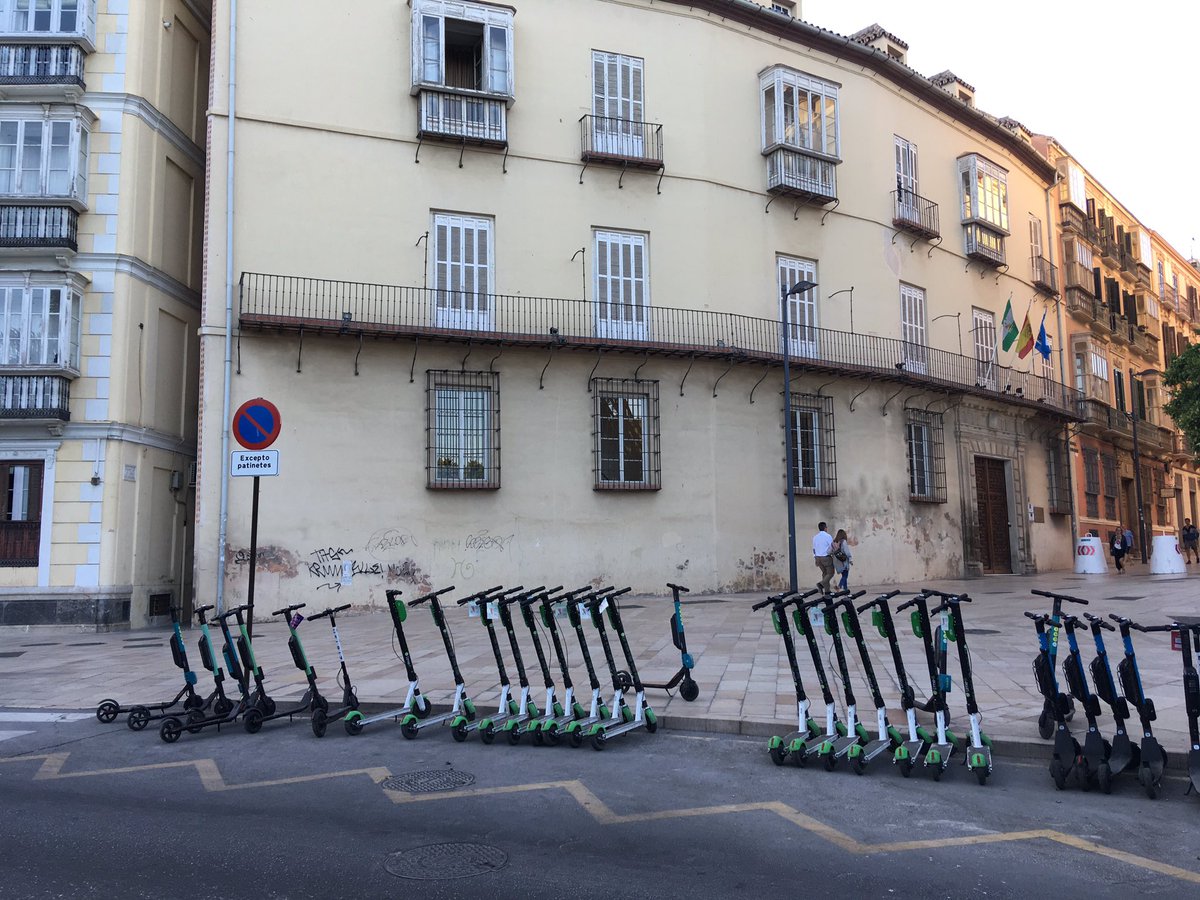 Dedicated parking space for #microscooters #Malaga