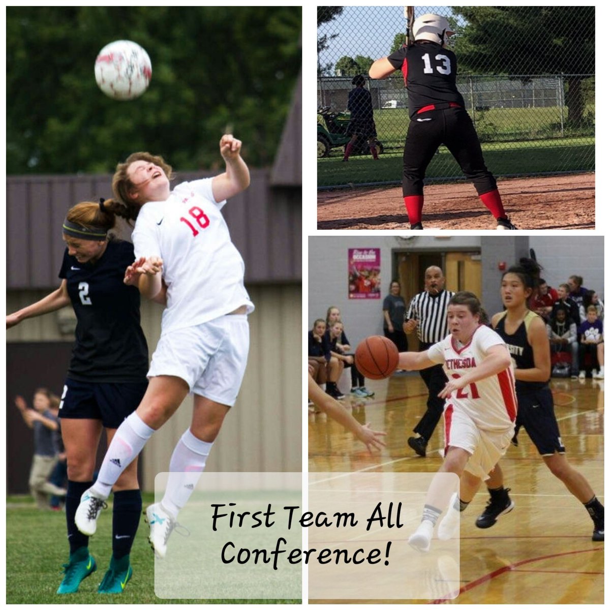 INbballcoach's tweet photo. Congratulations Maddi Fulks for making 1st Team All-Conference 1A Bethesda Christian in 3 sports this season! Well done. #versatile #nextlevelkid https://t.co/fIbdoMe76i