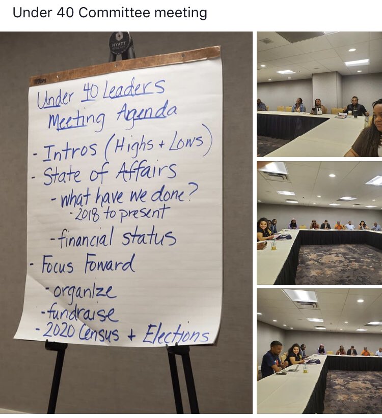 Under40Leaders's tweet photo. CBTU 48th Convention Recap Pt5: We came togethter as a committee to put our heads together. We strategized ways to get labor organizations to invest more in young leaders and to put a plan in motion to hold ourselves and leaders accountable
#CBTUVotes
#Be2020Ready
#SuppressRacism https://t.co/eMixh7UFas