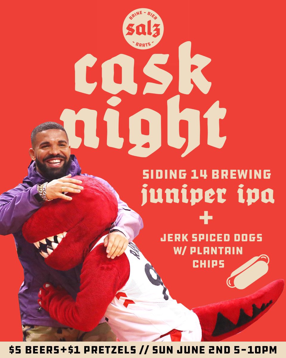 Game 2! Come cheer on the boys at your favourite lil’ sausage shack. We have a killer “Juniper IPA” cask from the cats over at <a href="/siding14brewing/">Siding 14 Brewing Co</a> and we’ll be doing a special “6 dog” food special! House smoky, jerk peach ketchup, green onion, &amp; plantain chips! Kicks off at 5pm!