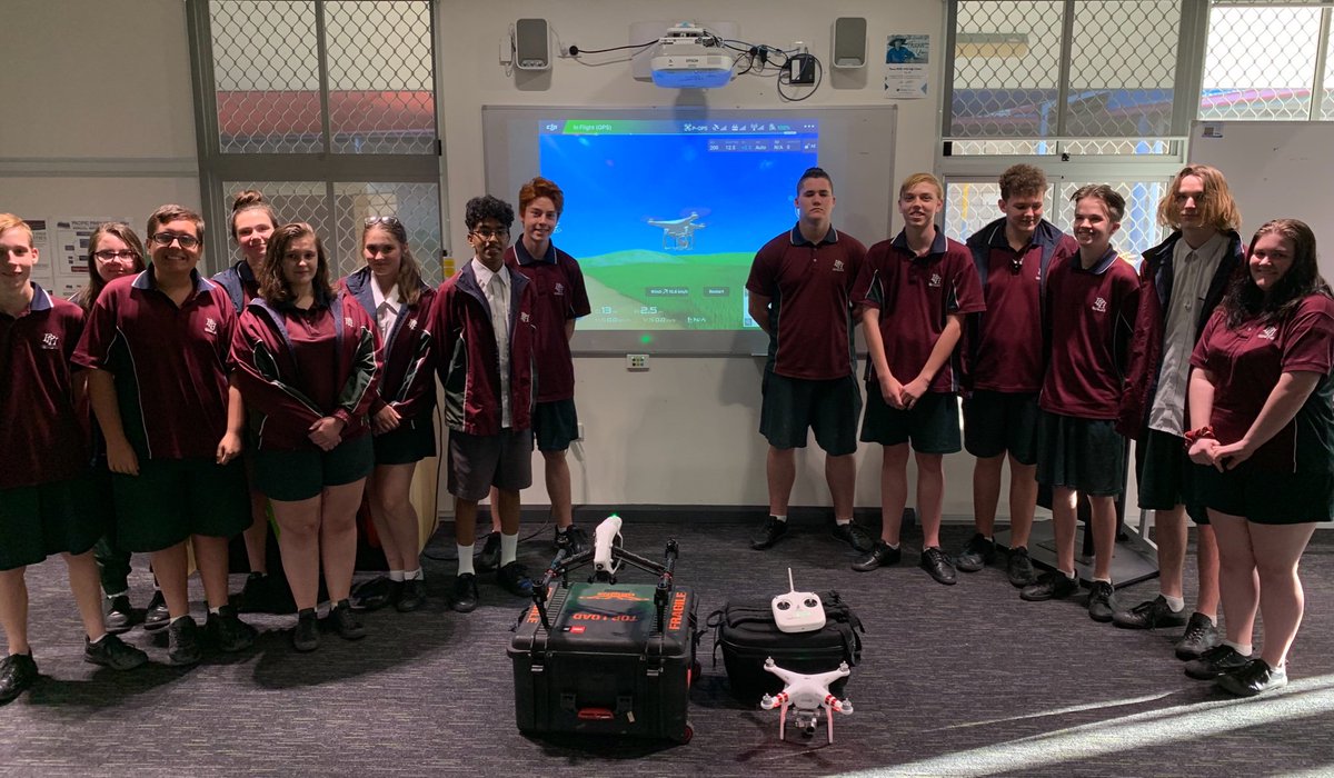 Welcome to our newest RePL trainee pilots #nextgenpilots about to undertake 18 months of DRONE training in the Education Queensland VETiS funded program. #flysafe Pacific Pines State High School