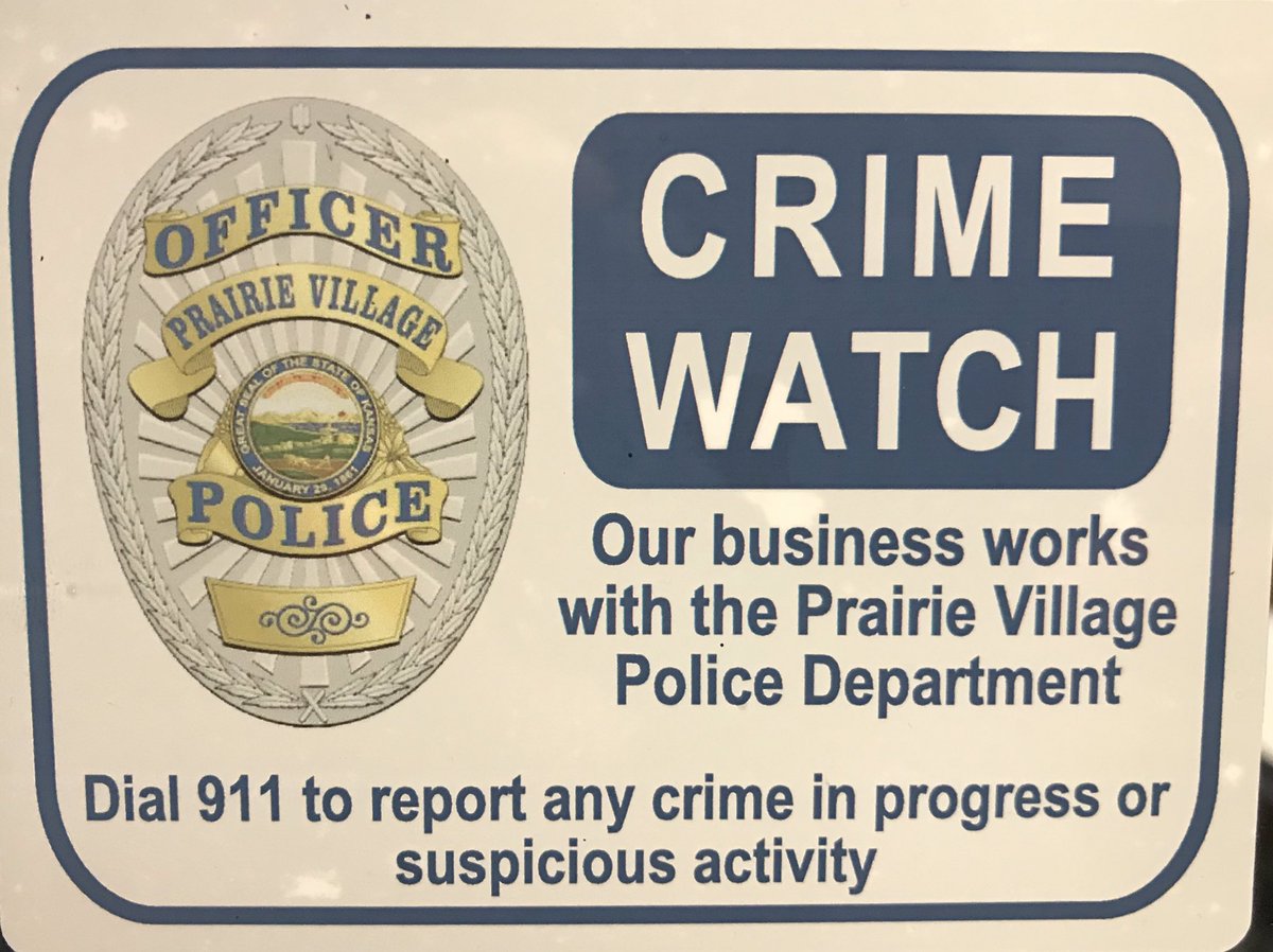PVPoliceDept's tweet photo. The Crime Prevention Unit spoke with business owners today at PV Mall. Crime Watch stickers were distributed along with tips on Crime Prevention. Contact Det. Van Cil- cvancil@pvkansas.com if your business would like to become involved. #PVPD #PVMall #ShopLocal #crimeprevention https://t.co/VtmWolYEdc